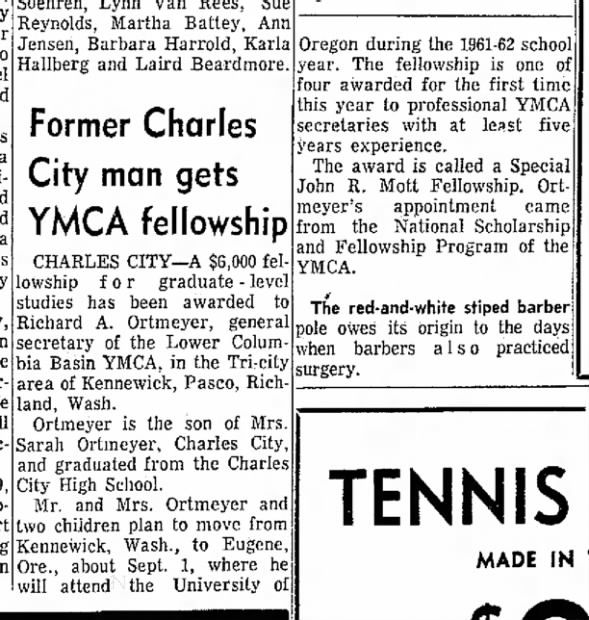Clipping from Globe-Gazette